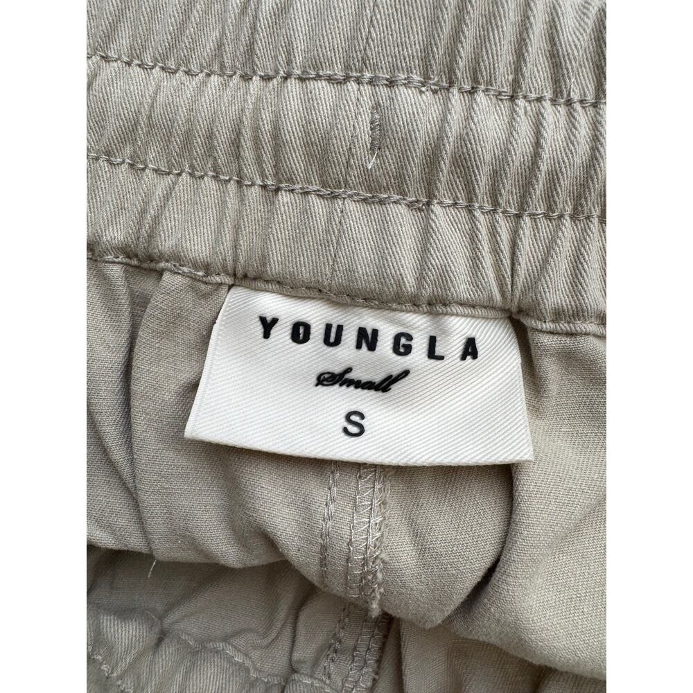 YoungLA Cargo Pants Mens Small Tan Utility Pocket Jogger Relaxed Fit Athletic - Picture 8 of 13